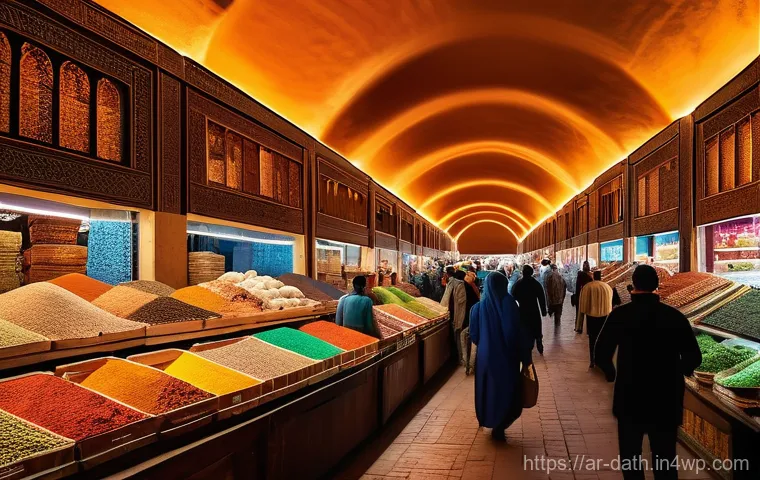 예술을 위한 데이터 수집 방법 - **A dynamic digital art installation in a vibrant, bustling marketplace in Marrakech or Cairo.** The...