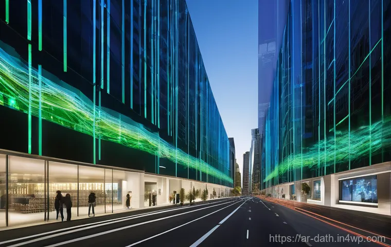 데이터 기반 예술 프로젝트의 성공 사례 - **Prompt Title: "Urban Symphony of Data"**

    A dynamic, futuristic cityscape at dusk, where the f...